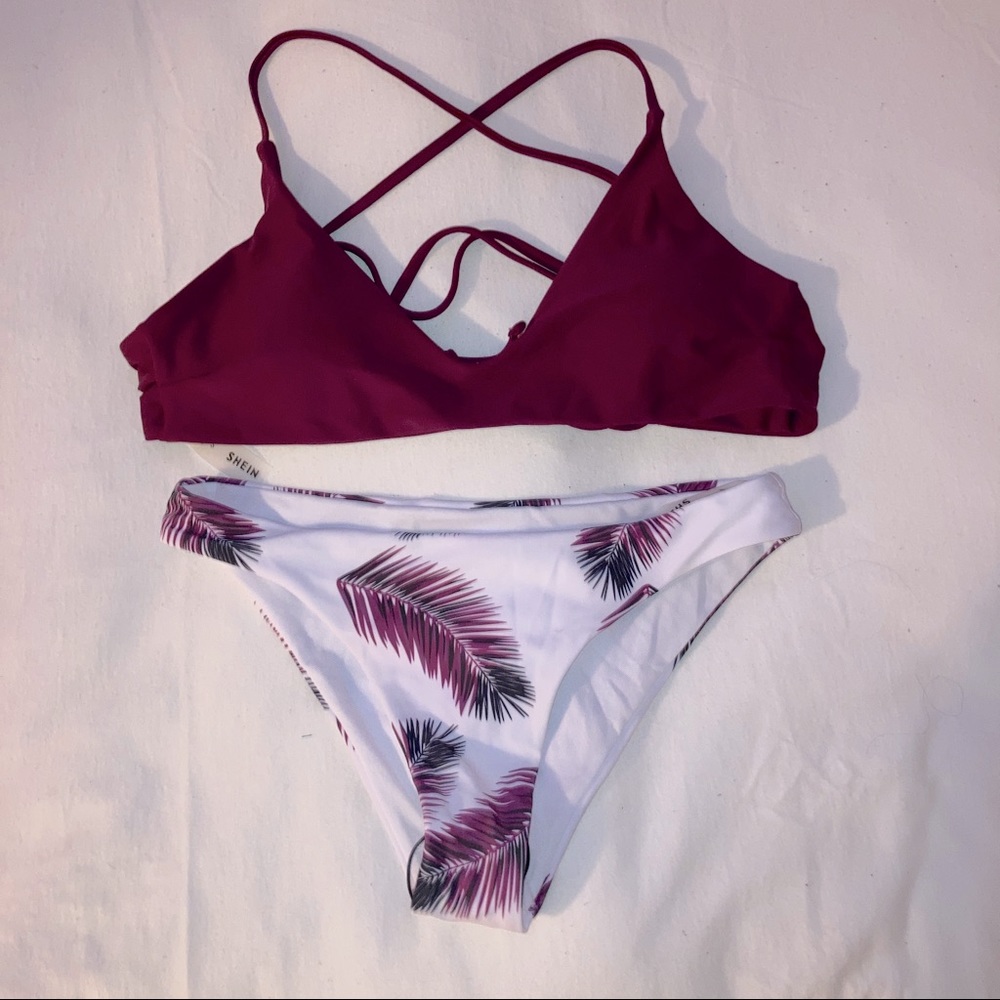 NEW pink & white Bikini swimsuit